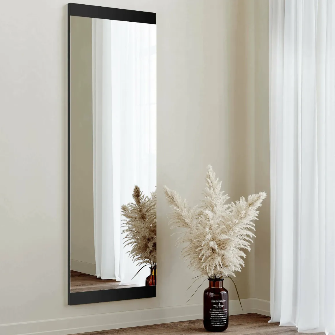 Specchio nero 120x40h cm - Fidenza