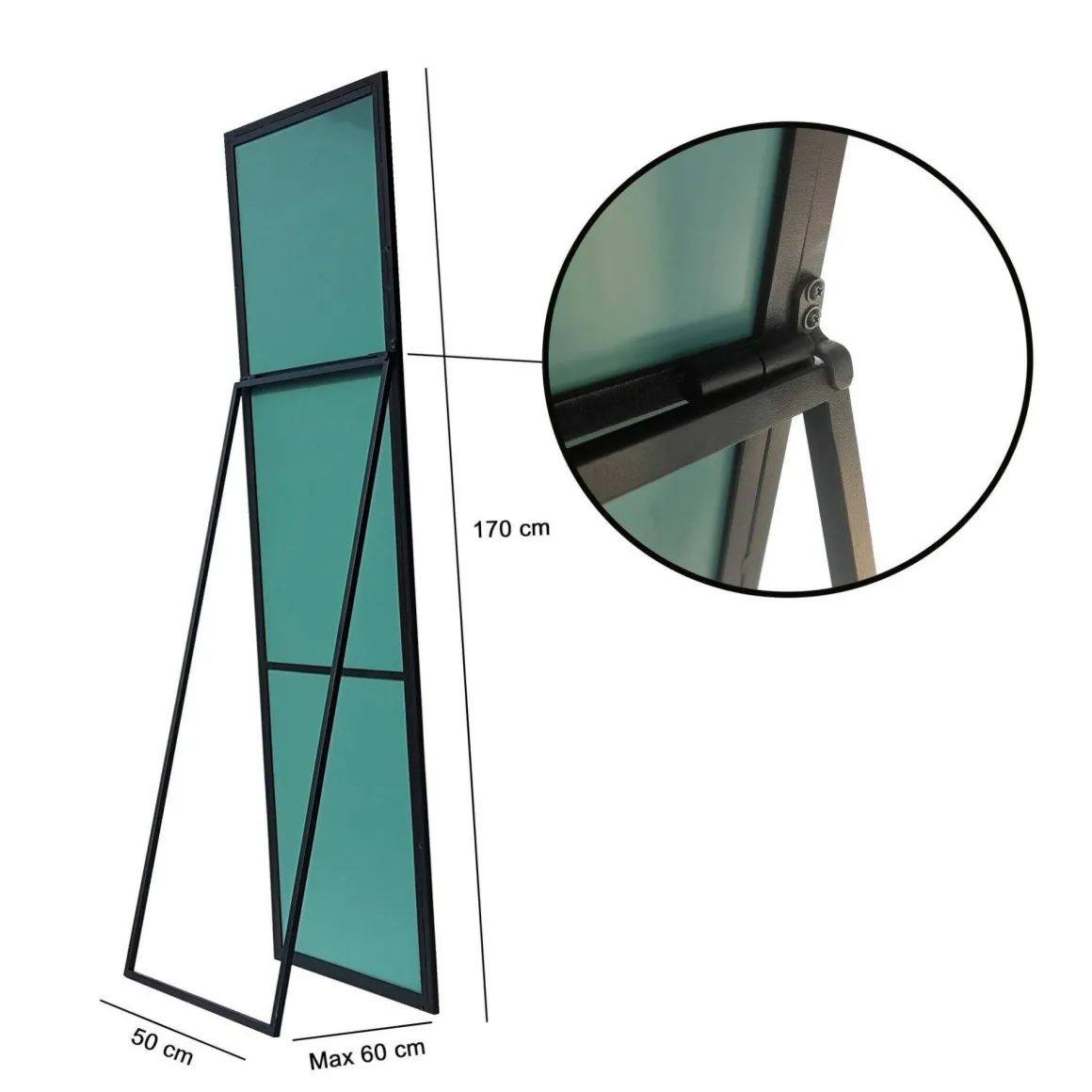 Specchio nero 50x170h cm - Ronzone