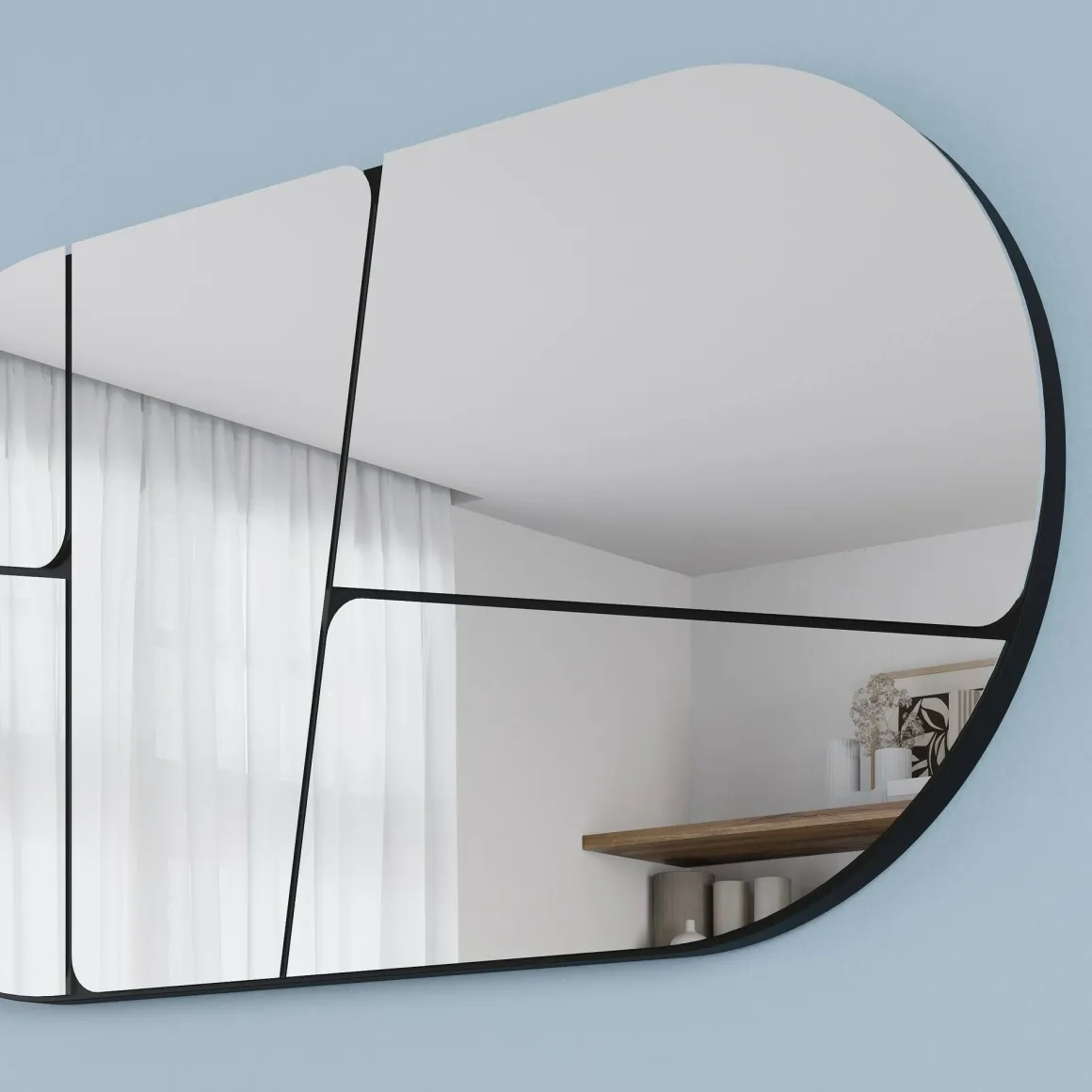 Specchio nero 80x40h cm - Stezzano
