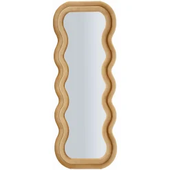 Specchio oro Trasparente Cornice Ondulata Effetto Velluto Forma Rettangolare 60x160h cm, Tipologia a Parete - Allen