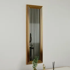 Specchio oro Trasparente Forma Rettangolare Tipologia a Parete 30x90h cm, Colore Struttura Trasparente - Vestigne