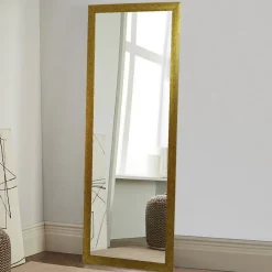 Specchio oro Trasparente Forma Rettangolare Tipologia a Terra 40x105h cm, Colore Struttura Trasparente - Carimate