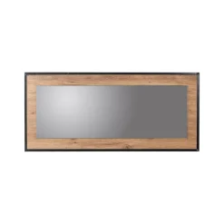 Specchi > Dmora Specchio quercia e nero 150x60h cm - Piaggine Nero, Marrone Quercia