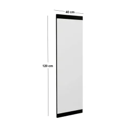 Specchi > Dmora Specchio rettangolare classico 40x120h cm - Fiammetta Nero