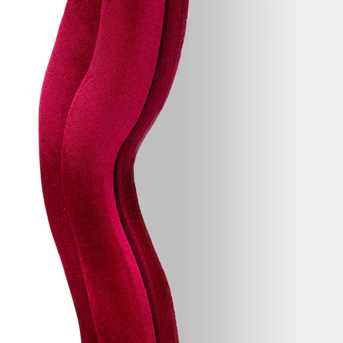 Specchio Rosa Trasparente Cornice Ondulata Effetto Velluto Forma Rettangolare 60x160h cm, Tipologia a Parete - Allen