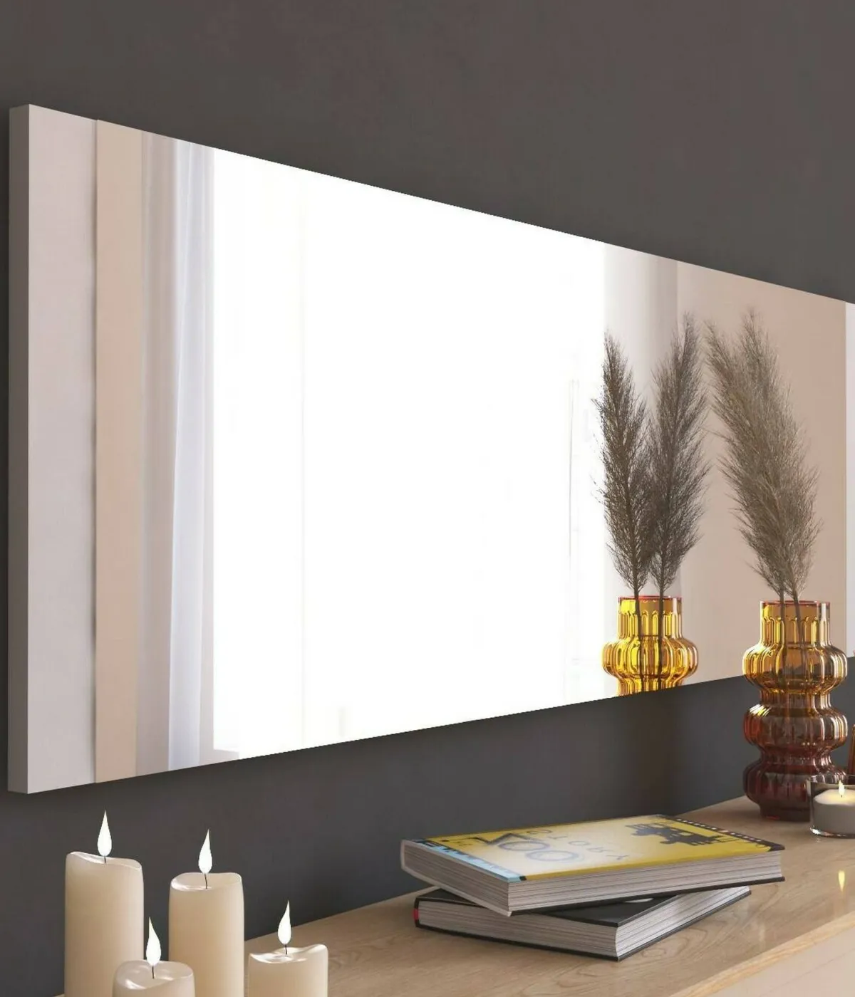 Specchi > Dmora Specchio soggiorno 40x120h cm - Fiammetta Bianco