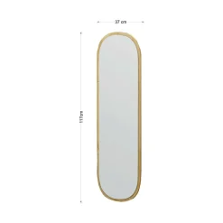 Specchi > Dmora Specchio stretto rovere 40x120h cm - Korban Marrone Rovere
