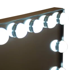 Specchi > Dmora Specchio Lampadine Incluse Forma Rettangolare 61x47h cm, Tipologia a Parete - Galiseri Trasparente