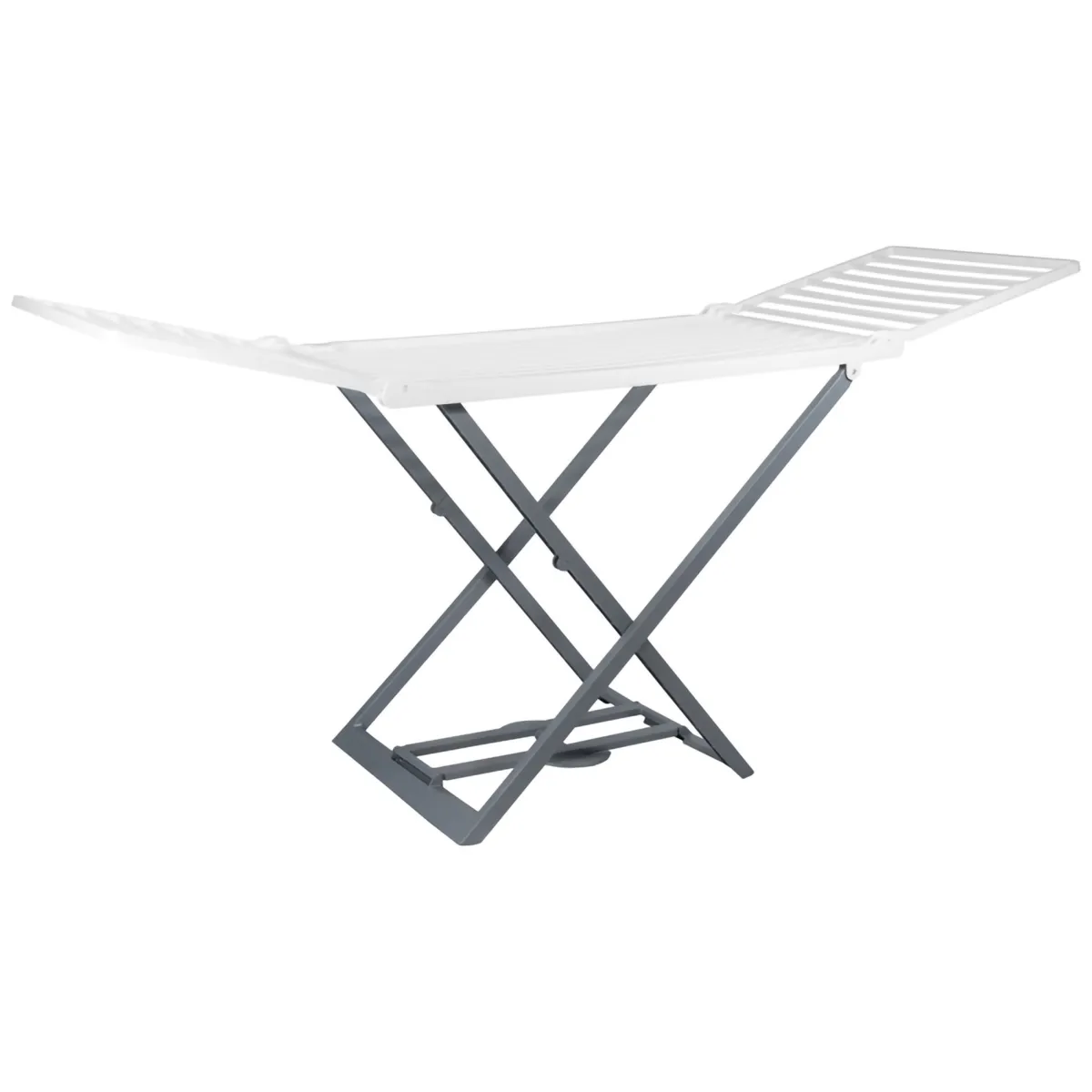 Oggettistica > Dmora Stendibiancheria Bianco Grigio Stendibiancheria Colore Struttura Grigio, Made in Italy - Betts Grigio, Bianco
