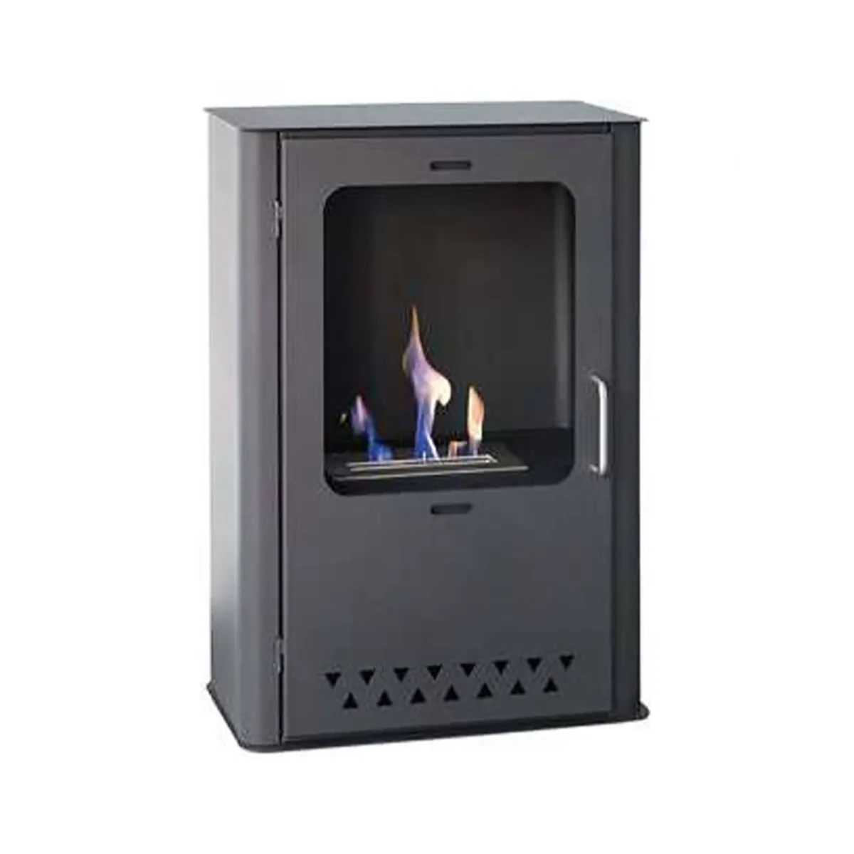 Camini A Bioetanolo > Dmora Stufa a bioetanolo moderna economica 30x50x68h cm nera - Altidona Grigio