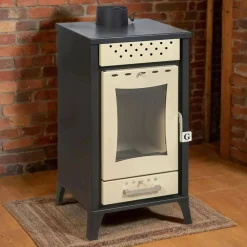 Stufa a legna Agropoli, 49x46 h91 cm, Beige
