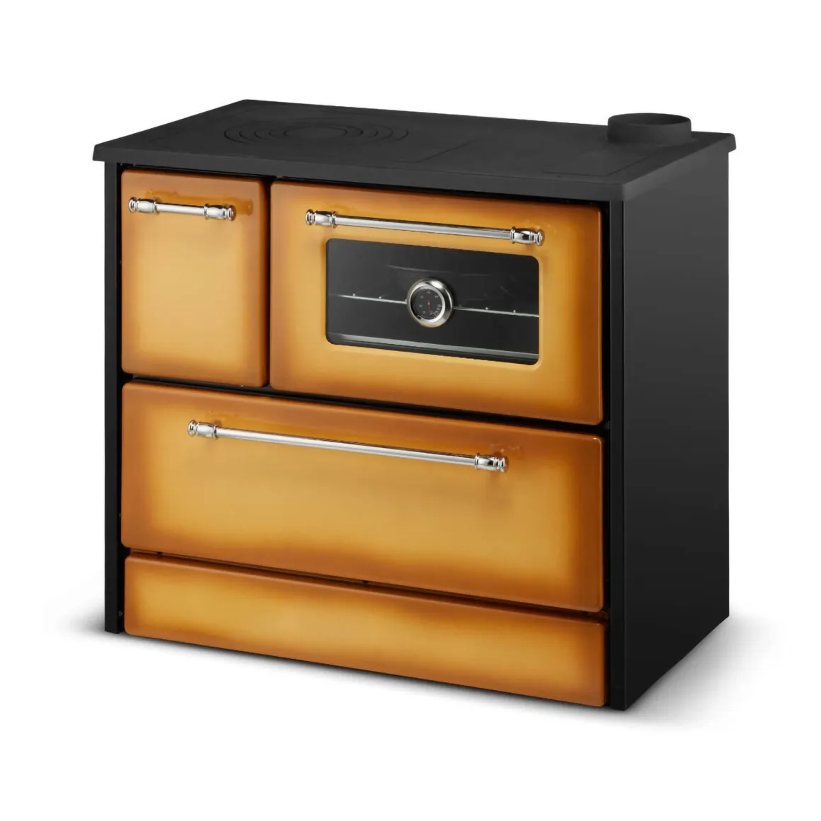 Stufa cucina in metallo gialla e nera 87x51x79h cm - Andalo