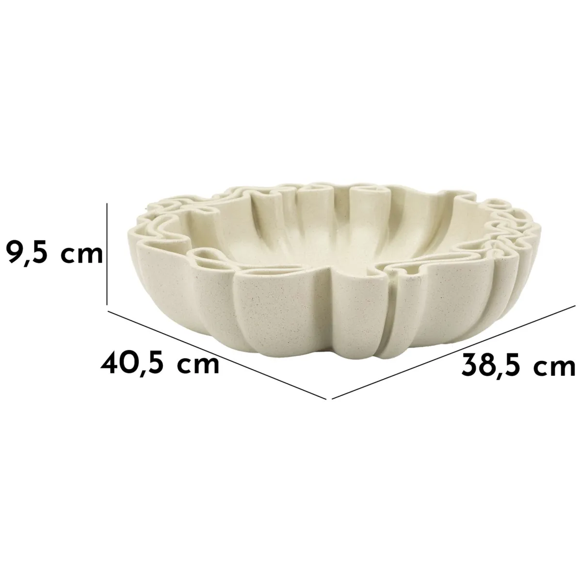 Oggettistica > Dmora Svuotatasche Effetto Pietra Sfumatura Colore Struttura Crema, - Esquel Bianco Crema