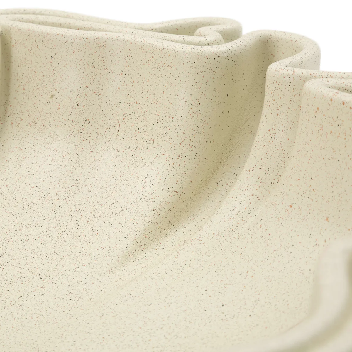 Oggettistica > Dmora Svuotatasche Effetto Pietra Sfumatura Colore Struttura Crema, - Esquel Bianco Crema