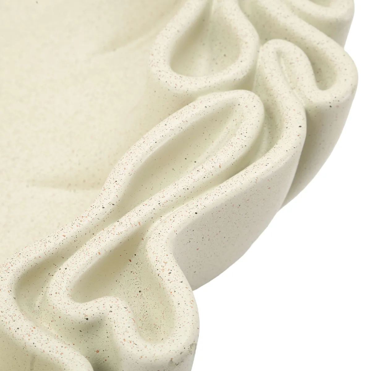 Oggettistica > Dmora Svuotatasche Effetto Pietra Sfumatura Colore Struttura Crema, - Esquel Bianco Crema