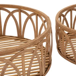 Oggettistica > Dmora Svuotatasche set da 3 in Rattan, - Famorite Marrone