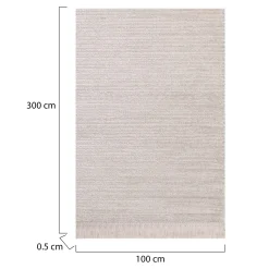 Tappeti Decorativi > Dmora Tappeto Kenton, Crema, 100x300 cm Bianco