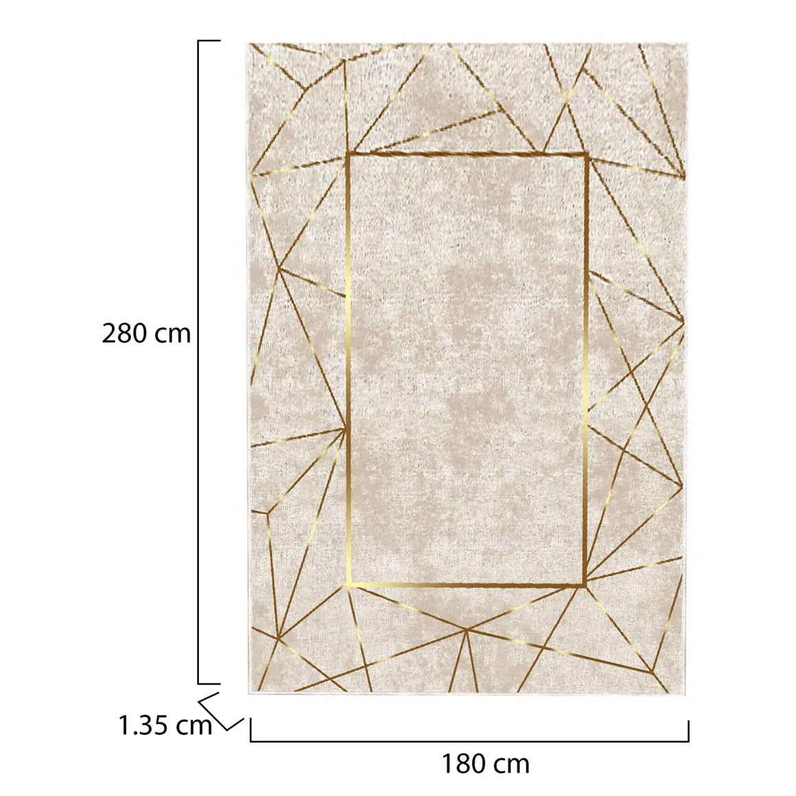 Tappeto Multicolore 180x280 cm, Antiscivolo - Vermilion