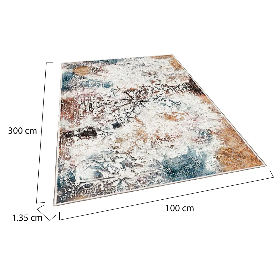 Tappeto Rocky River, Multicolore, 100x300 cm