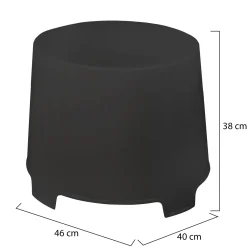 Tavolino da Esterno Nero Antracite 2 Posti 46x40x38h cm, Made in Italy - Crudup