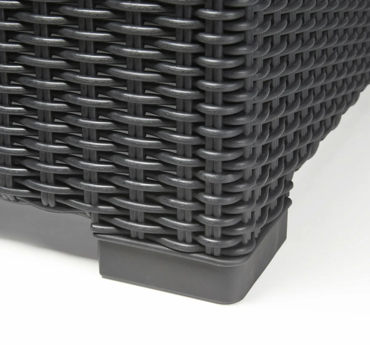 Tavoli Da Esterno > Dmora Tavolino da esterno Parksville, 68x68 h35 cm, Antracite Nero Antracite