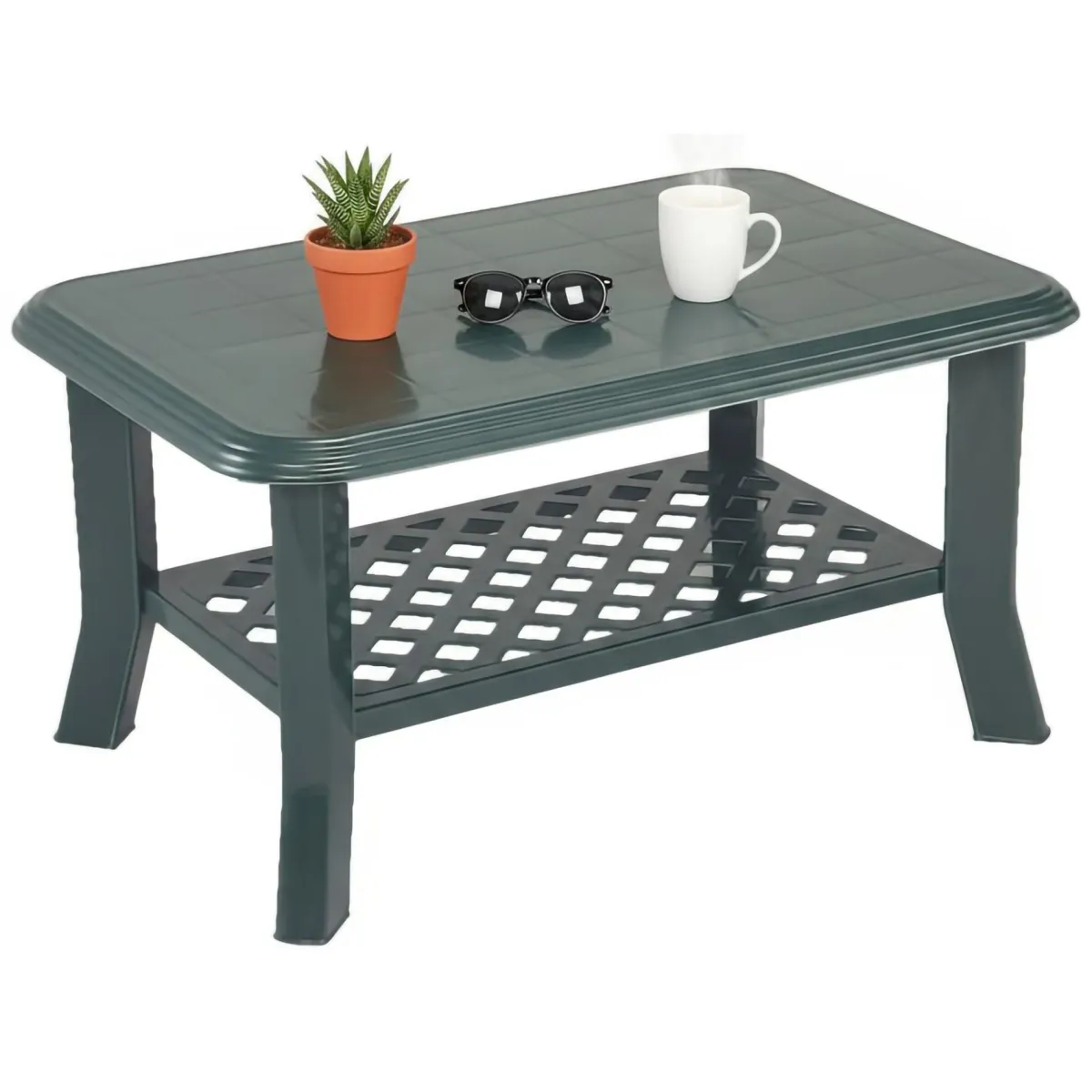 Tavoli Da Esterno > Dmora Tavolino da Esterno 2 Posti 90x60x46h cm, Made in Italy - Ucria Verde