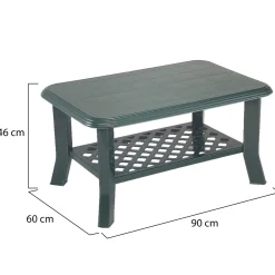 Tavoli Da Esterno > Dmora Tavolino da Esterno 2 Posti 90x60x46h cm, Made in Italy - Ucria Verde