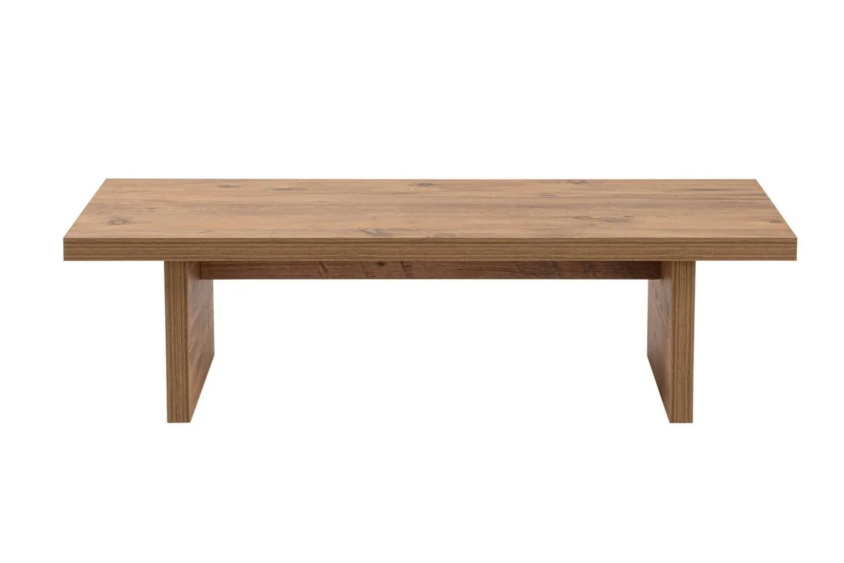 Tavolini Da Salotto > Dmora Tavolino da salotto Amarantha, 110x45 h42 cm, Pino Marrone Pino
