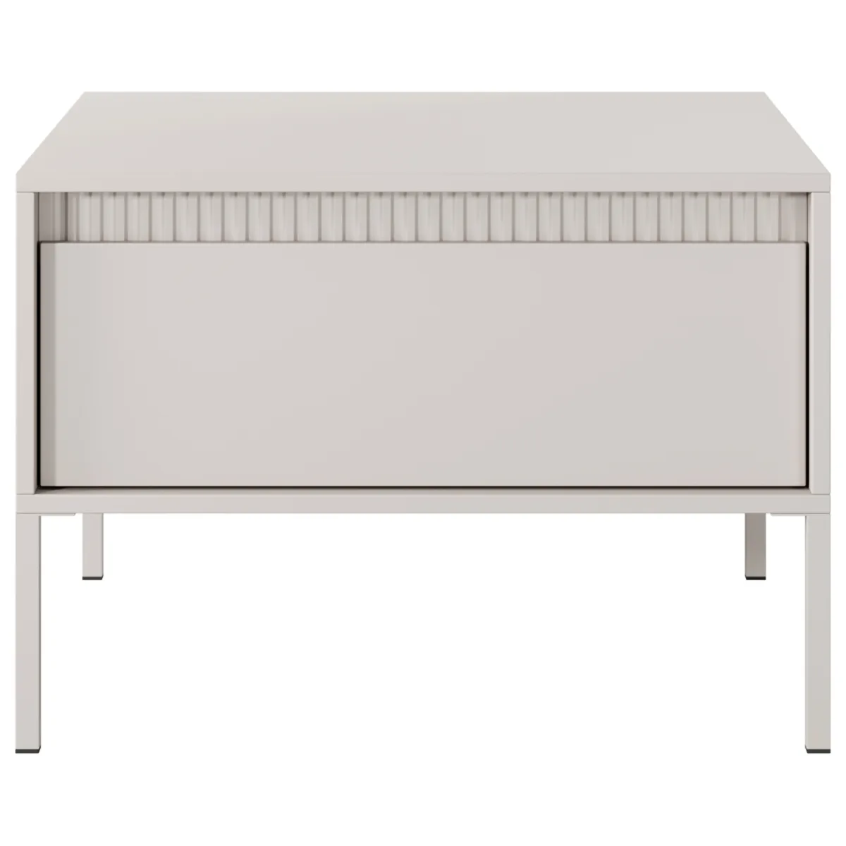 Tavolini Da Salotto > Dmora Tavolino da Salotto un Cassetto con Piedini 68x48x68h cm, Forma Quadrato - Kasinela Beige