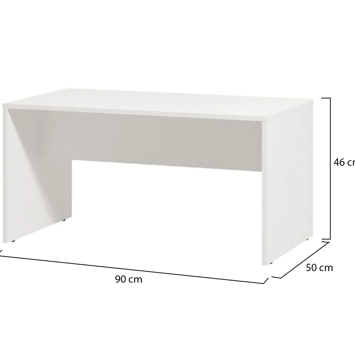 Tavolini Da Salotto > Dmora Tavolino da Salotto con Ruote 2 Vani 30x40x50h cm, Forma Rettangolare - Monticano Bianco