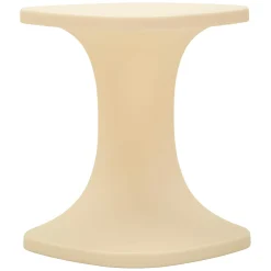 Tavolino da Salotto Bianco Crema Adatto per Indoor/outdoor Forma Rettangolare 44x54x44h cm, Colore Ripiano Bianco - Bagan