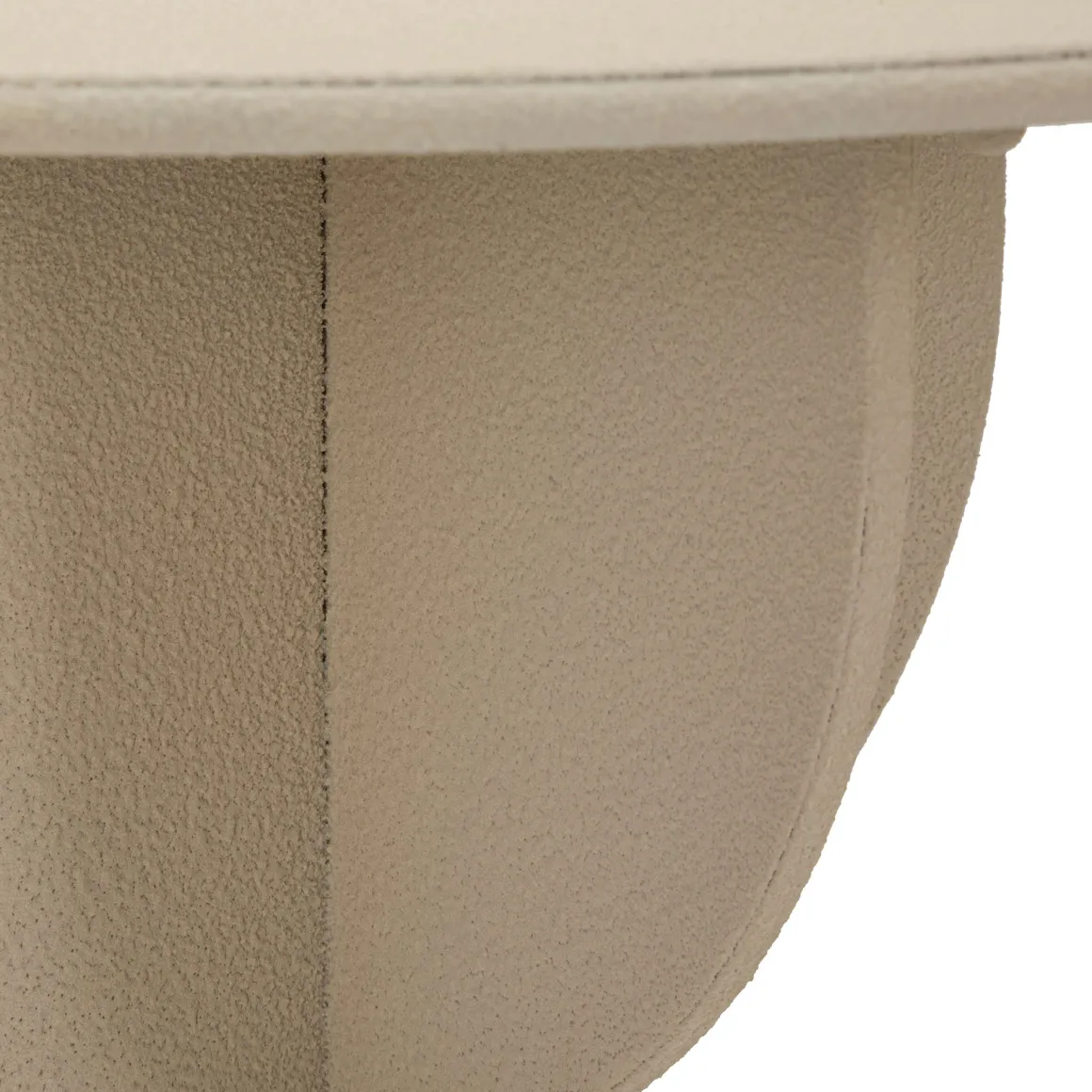 Tavolini Da Salotto > Dmora Tavolino da Salotto Forma Rotondo Colore Ripiano Bianco 46x54x46h cm, Sfumatura Colore Struttura Crema - Inle Bianco Crema