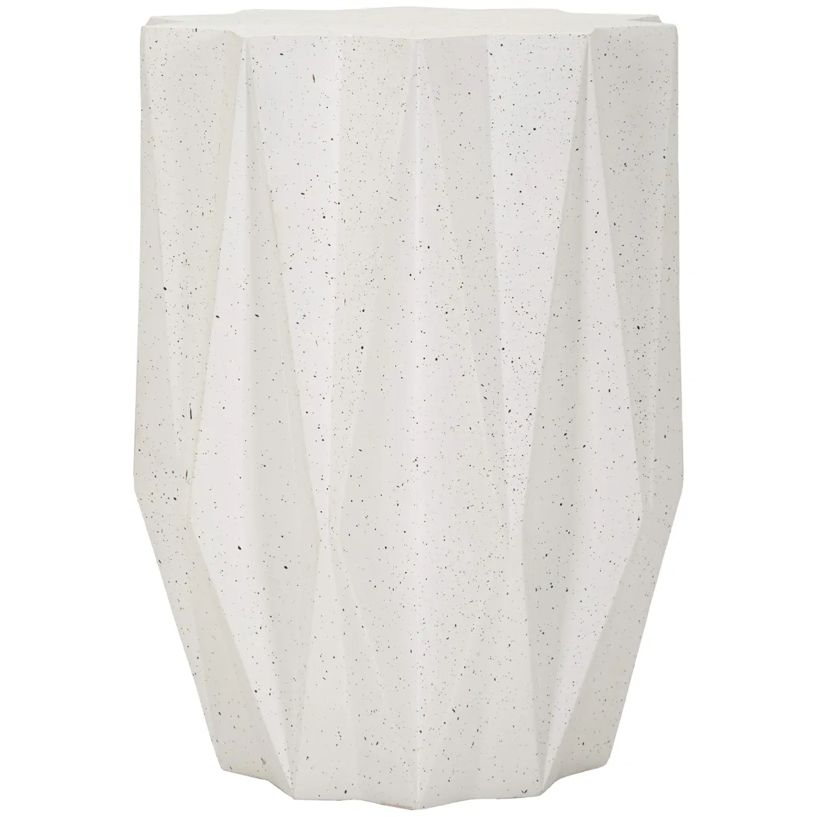 Tavolino da Salotto Bianco Crema Nero Adatto per Indoor/outdoor Effetto Pietra Forma Stella 46x60x46h cm, Colore Ripiano Bianco - Gala