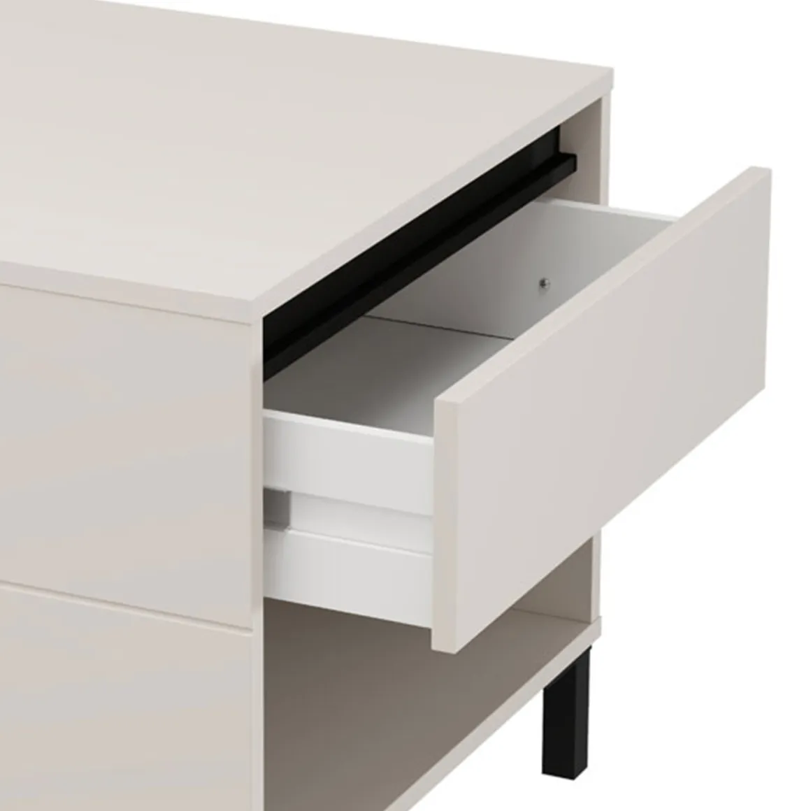 Tavolini Da Salotto > Dmora Tavolino da Salotto Bianco Crema Trasparente Forma Rotondo Colore Ripiano Trasparente 45x45x50h cm, Materiale Struttura in Vetro - Famefali Trasparente, Bianco Crema
