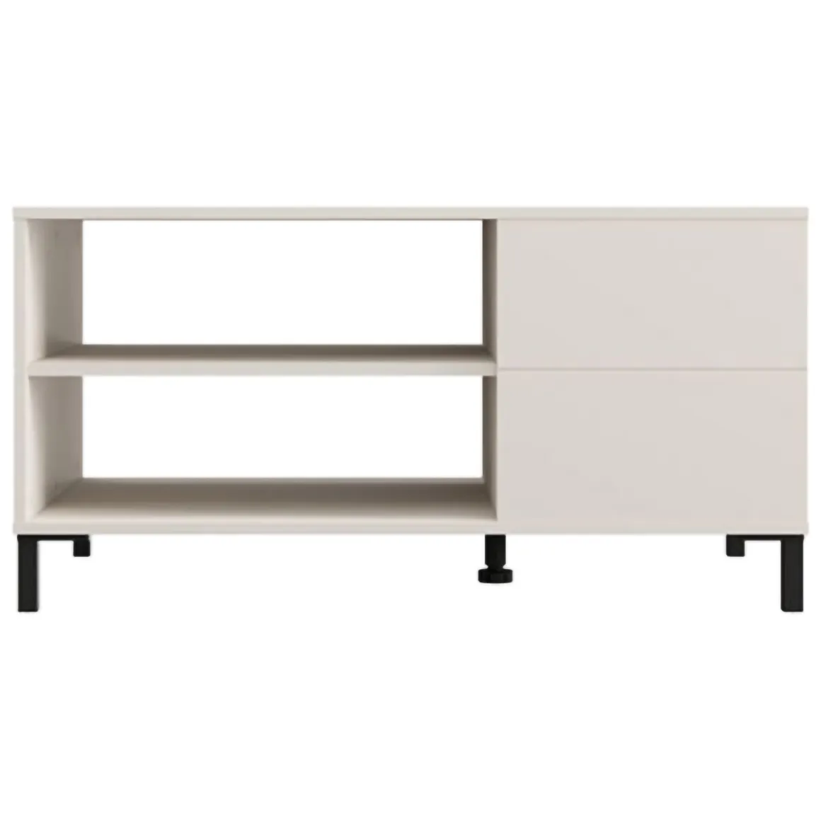 Tavolini Da Salotto > Dmora Tavolino da Salotto Bianco Crema Trasparente Forma Rotondo Colore Ripiano Trasparente 45x45x50h cm, Materiale Struttura in Vetro - Famefali Trasparente, Bianco Crema