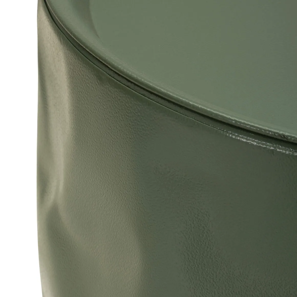 Tavolino da Salotto Bianco Crema Verde set da 2 Forma Rotondo 44x52x44h cm, Colore Ripiano Bianco - Ganomo