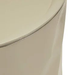 Tavolino da Salotto Bianco Crema Verde set da 2 Forma Rotondo 44x52x44h cm, Colore Ripiano Bianco - Ganomo