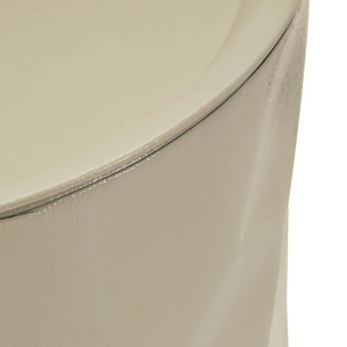 Tavolino da Salotto Bianco Crema Verde set da 2 Forma Rotondo 44x52x44h cm, Colore Ripiano Bianco - Ganomo