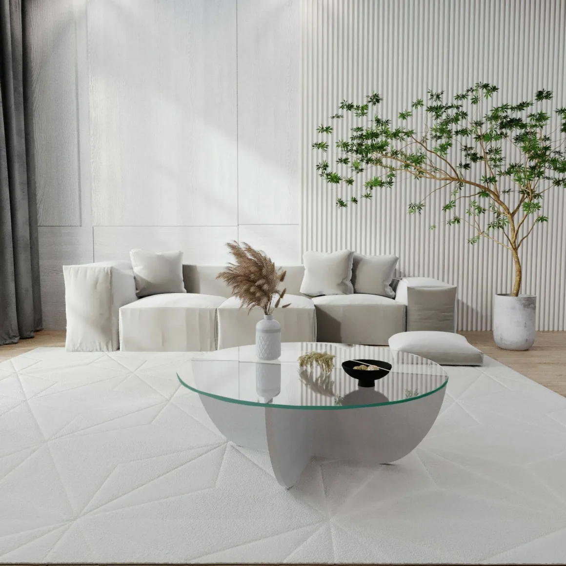 Tavolini Da Salotto > Dmora Tavolino da Salotto Forma Rettangolare Materiale Piano in Legno Nobilitato 119x60x40h cm, Colore Ripiano - Turate Bianco
