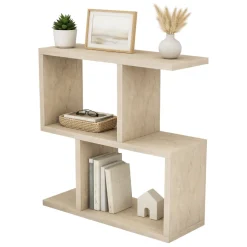 Tavolini Da Salotto > Dmora Tavolino da Salotto Adatto per Indoor/outdoor Forma Quadrato 42x53x42h cm, Colore Ripiano Bianco - Gale Bianco Marmo