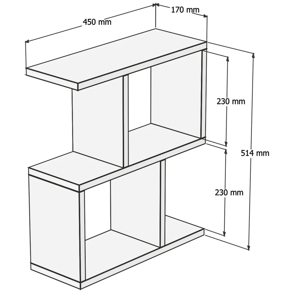 Tavolino da Salotto Bianco Marmo 2 Vani Forma Rettangolare 45x17x51h cm, Sfumatura Colore Ripiano Marmo - Tarzo
