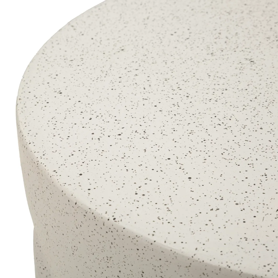 Tavolino da Salotto Bianco Marmo Adatto per Indoor/outdoor Forma Rotondo 41x56x41h cm, Colore Ripiano Bianco - Galeli