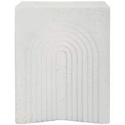 Tavolino da Salotto Bianco Marmo Nero Adatto per Indoor/outdoor Forma Rettangolare 48x58x48h cm, Colore Ripiano Bianco - Galato
