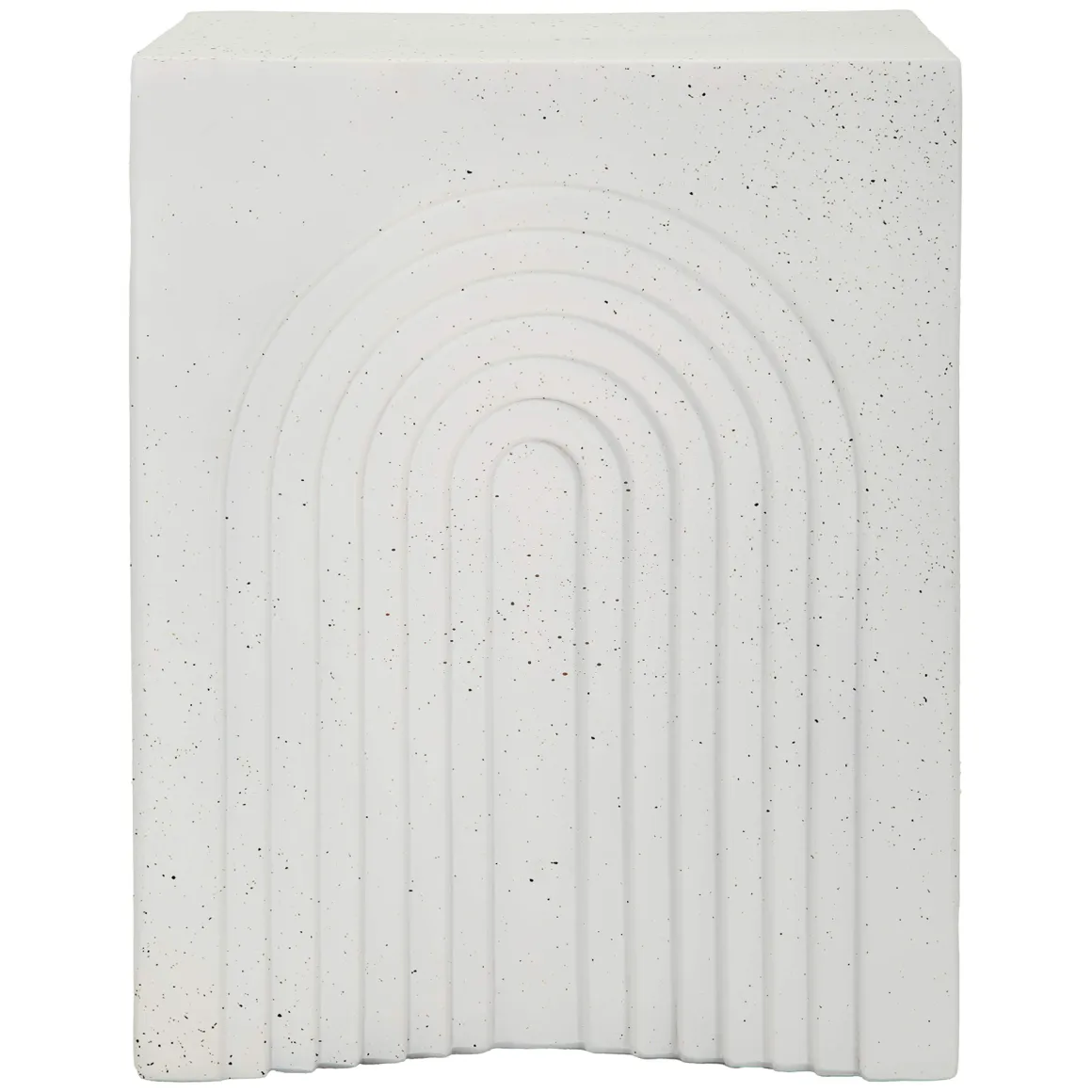 Tavolino da Salotto Bianco Marmo Nero Adatto per Indoor/outdoor Forma Rettangolare 48x58x48h cm, Colore Ripiano Bianco - Galato