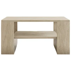 Tavolini Da Salotto > Dmora Tavolino da Salotto Bianco Marmo Nero un Vano Forma Rettangolare 80x50x40h cm, Colore Ripiano Bianco - Limosano Nero, Bianco Marmo