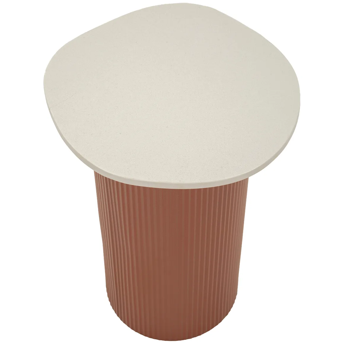 Tavolini Da Salotto > Dmora Tavolino da Salotto Bianco Marmo Verde Forma Rotondo Colore Ripiano Bianco 42x40x45h cm, Materiale Struttura in Metallo - Misfat Verde, Bianco Marmo