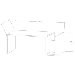 Tavolino da Salotto Bianco Marmo un Vano Forma Rettangolare 87x50x32h cm, Sfumatura Colore Ripiano Marmo - Piuro