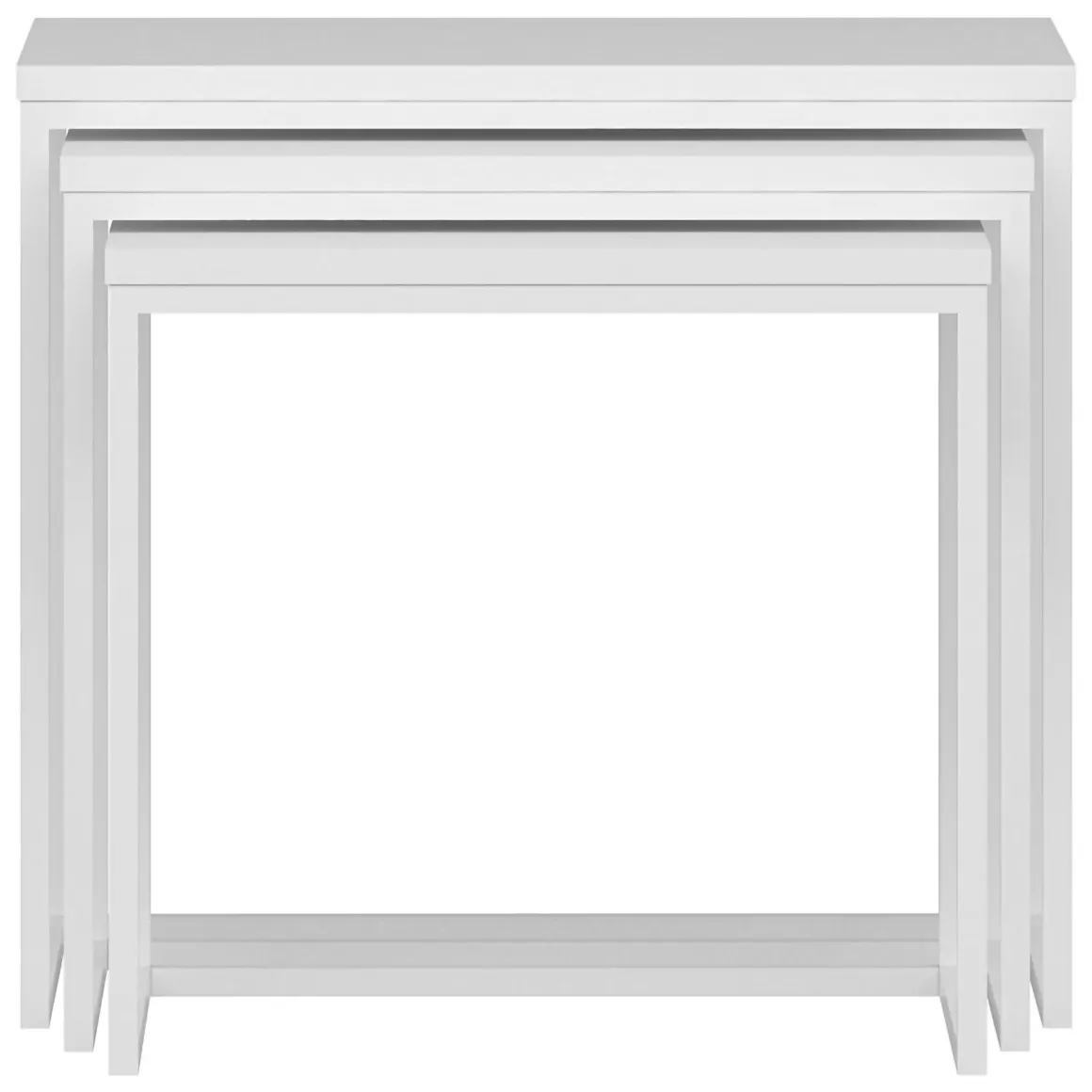 Tavolini Da Salotto > Dmora Tavolino da Salotto Modulabile Forma Rettangolare 80x80x30h cm, Materiale Piano in Vetro - Pagliara Bianco