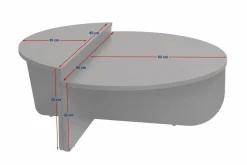Tavolini Da Salotto > Dmora Tavolino da Salotto Bianco Nero Modulabile Forma Rettangolare 75x50x38h cm, Colore Struttura Nero - Urbania Nero, Bianco