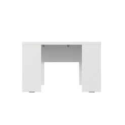 Tavolino da Salotto Bianco Opaco Forma Quadrato Colore Ripiano Bianco 67x67x43h cm, Sfumatura Colore Struttura Opaco - Magre